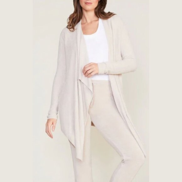 Barefoot Dreams Tan CozyChic™ Lite Island Cardigan Sweater XXS/XS 41123 - Picture 2 of 10